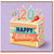 20th Birthday Card, Happy Birthday Cake Design Card