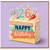 26th Birthday Card, Happy Birthday Cake Card