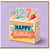 27th Birthday Card, Happy Birthday Cake Design Card
