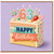 63rd Birthday Card, Happy Birthday Cake and Candles Greeting Card