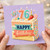 76th Birthday Card, Happy Birthday Cake Design Card
