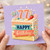 77th Birthday Card, Happy Birthday Cake Card