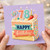 78th Birthday Card, Happy Birthday Cake Design Card