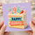 96th Birthday Card, Happy Birthday Cake Design