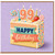 99th Birthday Card, Happy Birthday Cake Design