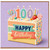 100th Birthday Card, Happy Birthday Cake Design Card