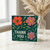 Floral Thank You Card - Botanical Flowers Design on Teal - Blank Inside - Appreciation Card for Friends, Family, Colleagues - Eco-friendly Envelope Included