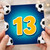 13th Birthday Card, Football Design Birthday Card