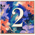 2nd Birthday Card, Floral Abstract Number 62 Card