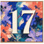 17th Birthday Card, Colourful Floral Number 17 Card