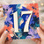 17th Birthday Card, Colourful Floral Number 17 Card
