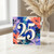 25th Birthday Card, Vibrant Abstract Floral 25 Design