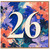 26th Birthday Card, Floral Number 26 Greeting Card