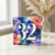 32nd Birthday Card, Floral Abstract Number 32 Card