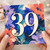 39th Birthday Card, Abstract Floral Design