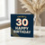 30th Birthday Card - Thirty 30 Happy Birthday - Modern Bold Typography Milestone Greeting Card for Him or Her
