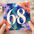 68th Birthday Card, Colourful Floral Abstract Design