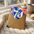 74th Birthday Card, Abstract Floral Number 74 Card