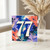 77th Birthday Card, Abstract Floral Number 77 Card