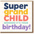 Super Grandchild Birthday Card - Woohoo It’s Your Birthday - Colourful Fun Typography - For Grandson or Granddaughter