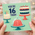 16th Birthday Card, You're 16 Today Birthday Card with Cakes and Jelly