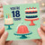 18th Birthday Card, You're 18 Today Cake and Jelly Dessert Design