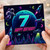 7th Birthday Card, Neon Space Astronaut and Rockets Birthday Card