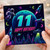 11th Birthday Card, Space Theme Happy Birthday Card