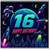 16th Birthday Card, Neon Space Astronaut Rocket Happy Birthday Card