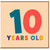 10th Birthday Card, 10 Years Old Colourful Kids Birthday Card