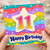 11th Birthday Card, Colourful Stars Happy Birthday Design