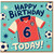 6th Birthday Card, Soccer Football Shirt Birthday Card