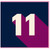 11th Birthday Card, Bold Number 11 Design
