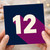 12th Birthday Card, Bold Number 12 Design