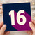 16th Birthday Card, Bold Number 16 Design