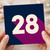 28th Birthday Card, Bold Number 28 Design