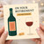 Retirement Card - Wine Bottle and Glass - On Your Retirement, It’s Time to Relax - Elegant Congratulations Card for Colleague, Friend or Family
