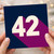 42nd Birthday Card, 42 Birthday Card