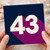 43rd Birthday Card