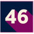 46th Birthday Card, Bold Number 46 Design