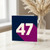 47th Birthday Card, Bold Number 47 Card
