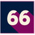 66th Birthday Card, Large Number 66 Card