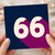 66th Birthday Card, Large Number 66 Card
