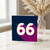 66th Birthday Card, Large Number 66 Card