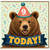 9th Birthday Card, Cute Bear Today Card