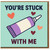 You're Stuck With Me Funny Love Card - Cute Glue Tube Pun with Hearts - Anniversary or Valentine’s Day Card for Partner, Boyfriend, Girlfriend, Husband or Wife