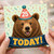 25th Birthday Card, Cute Bear Today Design