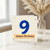 9th Birthday Card, Blue Number 9 Happy Birthday Card