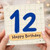 12th Birthday Card, Happy Birthday Age 12 Card