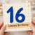 16th Birthday Card, Happy Birthday Age 16 Card